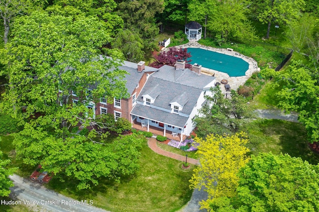 view from above of property