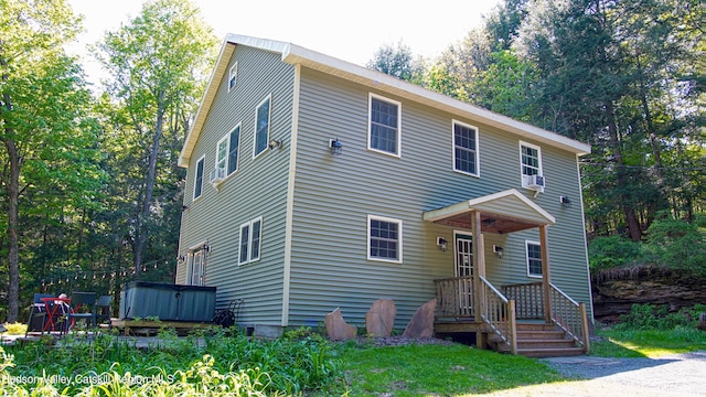 view of front of house featuring a hot tub