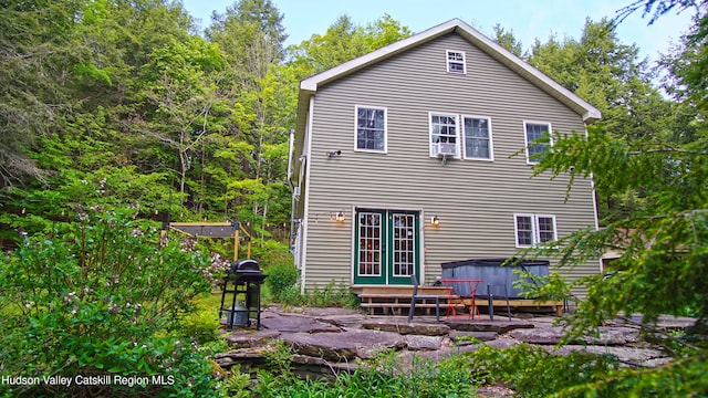 rear view of house with french doors