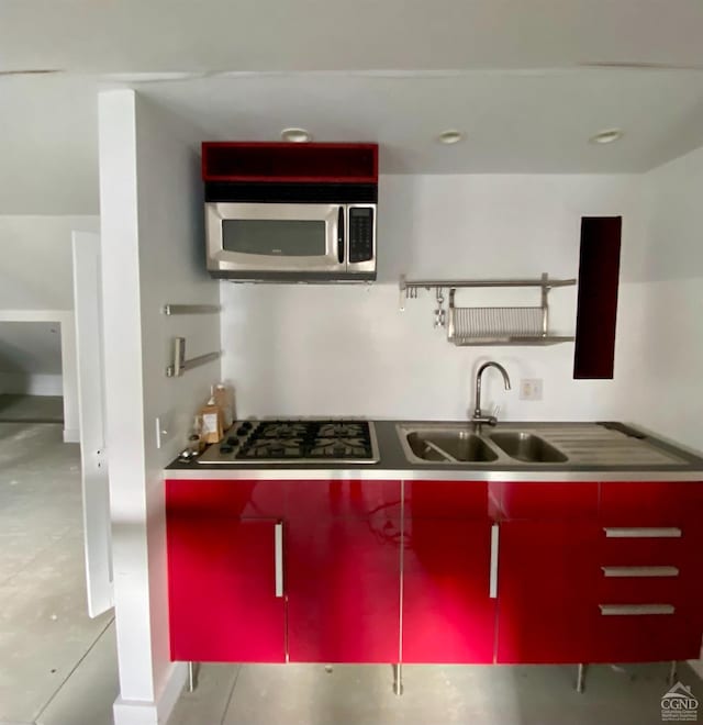 330-336 Warren, Hudson, NY 12534 - kitchen featuring stainless steel appliances, a sink, and concrete floors
