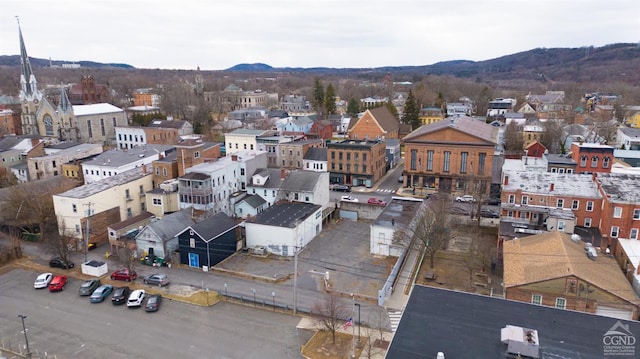 330-336 Warren, Hudson, NY 12534 - aerial perspective of suburban area featuring mountains