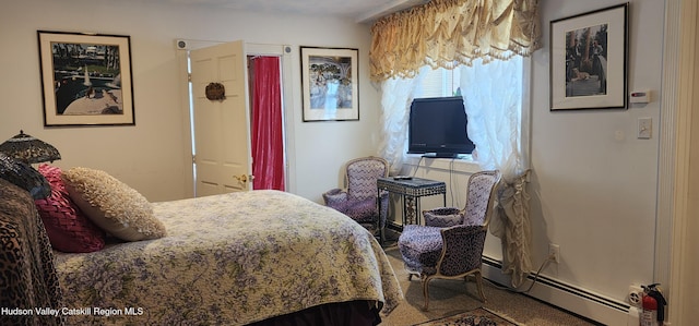 5320 Rte 23, Windham, NY 12496 - bedroom with a baseboard heating unit