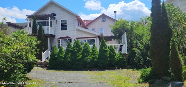 5320 Rte 23, Windham, NY 12496 - view of front facade featuring a pergola