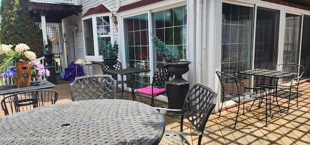 5320 Rte 23, Windham, NY 12496 - view of patio featuring outdoor dining space