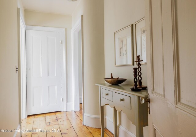 225 Robinson St, Hudson, NY 12534 - entryway with light wood finished floors