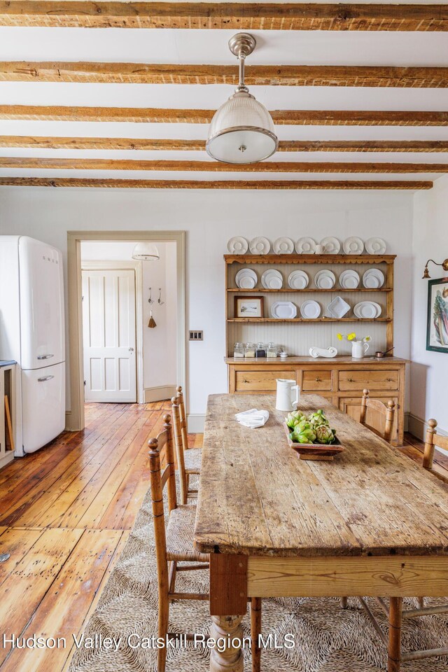 225 Robinson St, Hudson, NY 12534 - dining space featuring light wood-type flooring