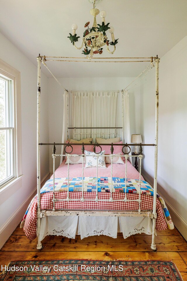 225 Robinson St, Hudson, NY 12534 - bedroom with hardwood / wood-style flooring and baseboards
