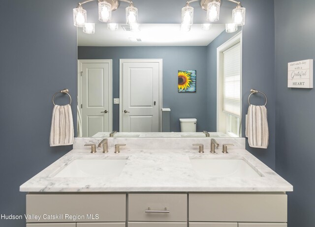 208 Hudson View Ter, Hyde Park, NY 12538 - bathroom with toilet and double vanity