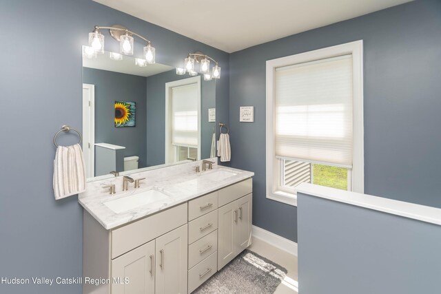 208 Hudson View Ter, Hyde Park, NY 12538 - bathroom featuring double vanity and tile patterned flooring