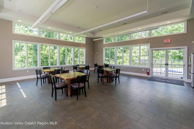 208 Hudson View Ter, Hyde Park, NY 12538 - dining space featuring a high ceiling, plenty of natural light, and recessed lighting