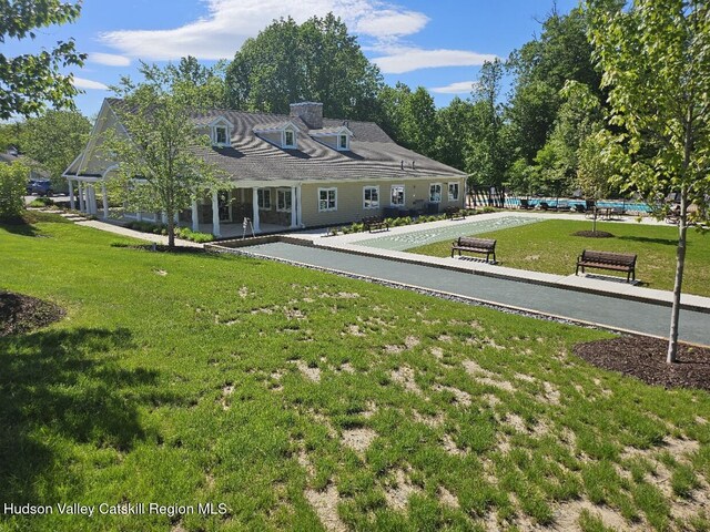 208 Hudson View Ter, Hyde Park, NY 12538 - rear view of house featuring a yard