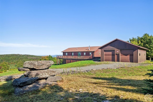 187 Mt Jeffereson Rd, Jefferson, NY 12167 - view of front facade featuring an outbuilding and a garage