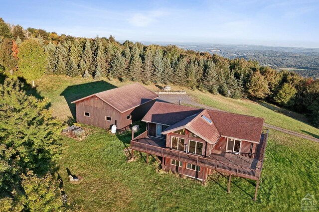 187 Mt Jeffereson Rd, Jefferson, NY 12167 - view from above of property with a heavily wooded area