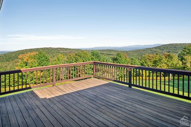 187 Mt Jeffereson Rd, Jefferson, NY 12167 - wooden terrace featuring a view of trees