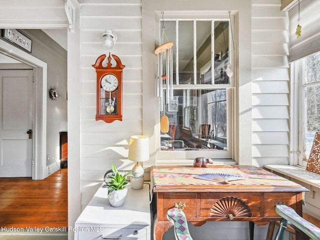 interior space featuring hardwood / wood-style floors