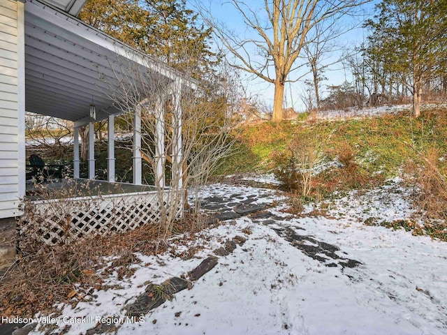 view of snowy yard