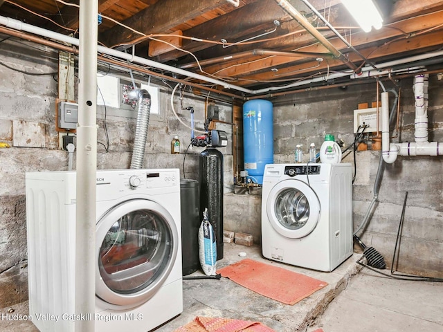 laundry room with washing machine and clothes dryer