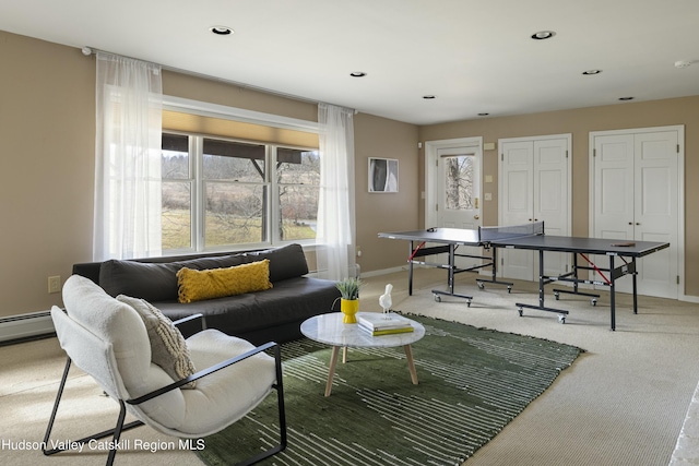 view of carpeted living room