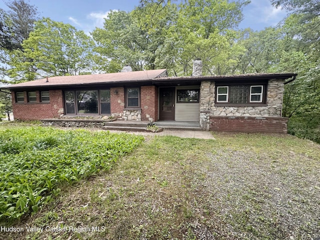 1918 County Route 8, Elizaville, NY 12523 - view of front facade with a chimney and stone siding