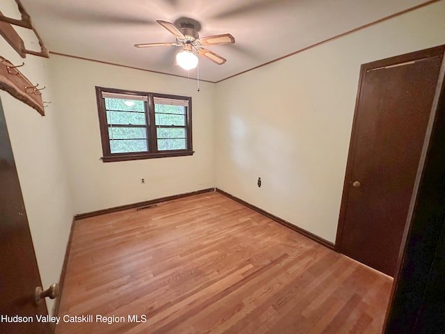 1918 County Route 8, Elizaville, NY 12523 - unfurnished bedroom featuring light wood finished floors, baseboards, and a ceiling fan