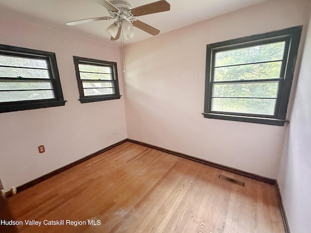 1918 County Route 8, Elizaville, NY 12523 - spare room featuring light wood-type flooring, baseboards, and ceiling fan