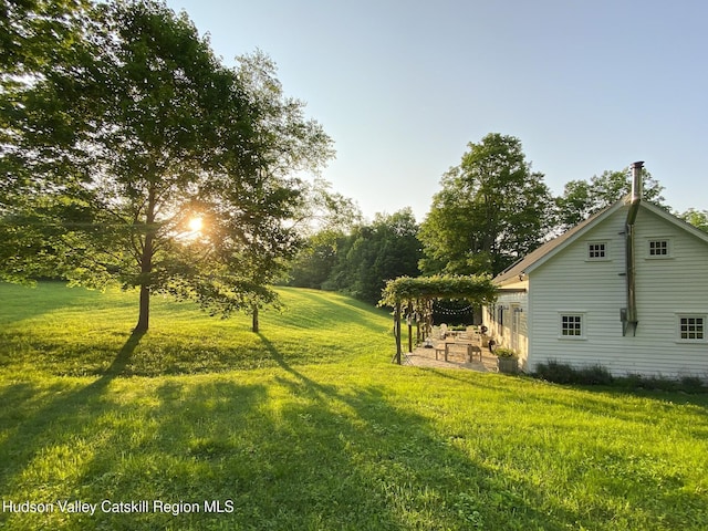 939 Joseph Chadderdon Rd, Acra, NY 12405 - view of grassy yard with a patio area