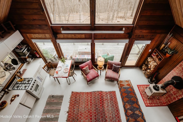 living area featuring a healthy amount of sunlight
