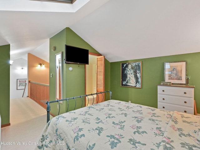 2846 Rte 32, Saugerties, NY 12477 - bedroom featuring vaulted ceiling with skylight