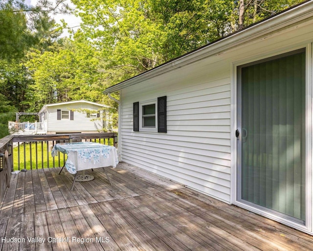 315 Begley Rd, Windham, NY 12496 - wooden terrace featuring view of scattered trees
