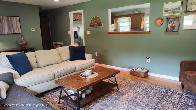 56 Church St, Plattekill, NY 12589 - living room featuring wood finished floors, baseboards, and recessed lighting