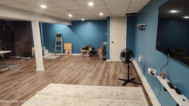 56 Church St, Plattekill, NY 12589 - exercise room featuring wood finished floors and baseboards
