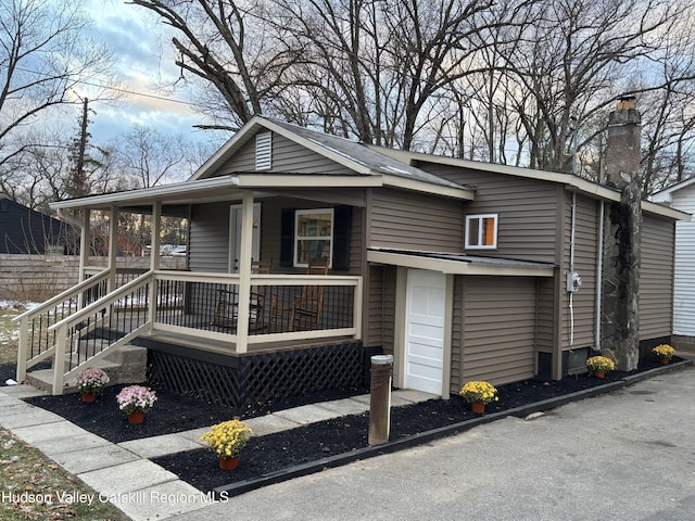 view of front of home with a porch