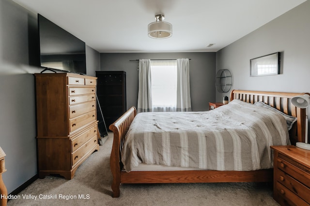 bedroom with carpet