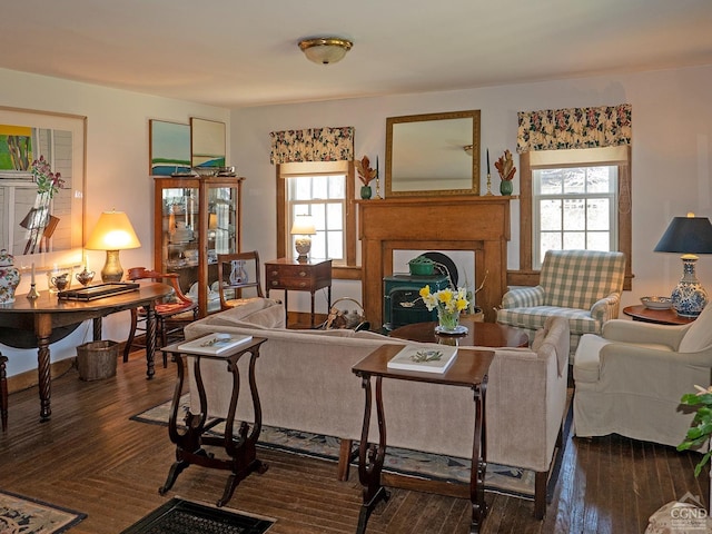 2456 State Route 82, Ancram, NY 12502 - living area featuring dark wood-style flooring