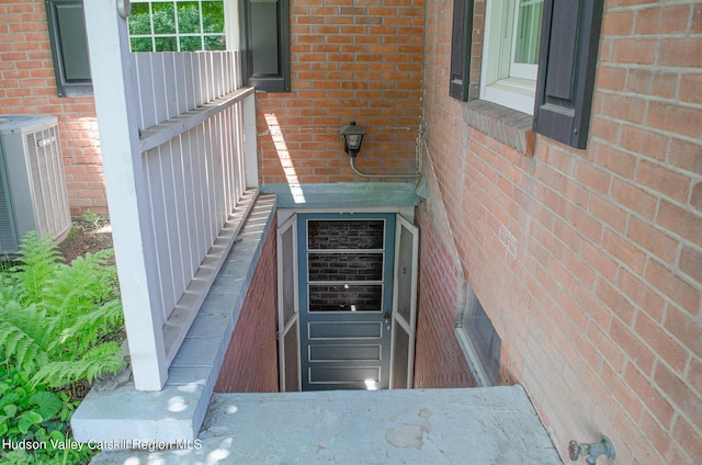 property entrance with cooling unit