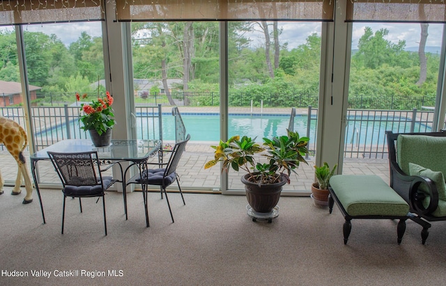 view of sunroom / solarium