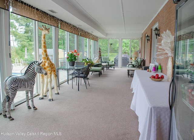 view of sunroom