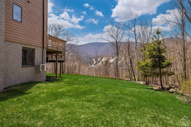 213 Botti Dr, Hunter, NY 12442 - view of grassy yard featuring a deck with mountain view
