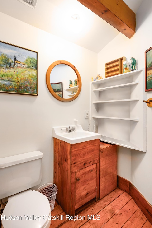 159 Pine Ln, Saugerties, NY 12477 - bathroom featuring vanity and hardwood / wood-style floors