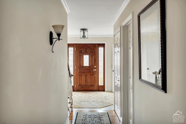 311 County Route 13, Old Chatham, NY 12136 - corridor featuring crown molding, light wood finished floors, and baseboards