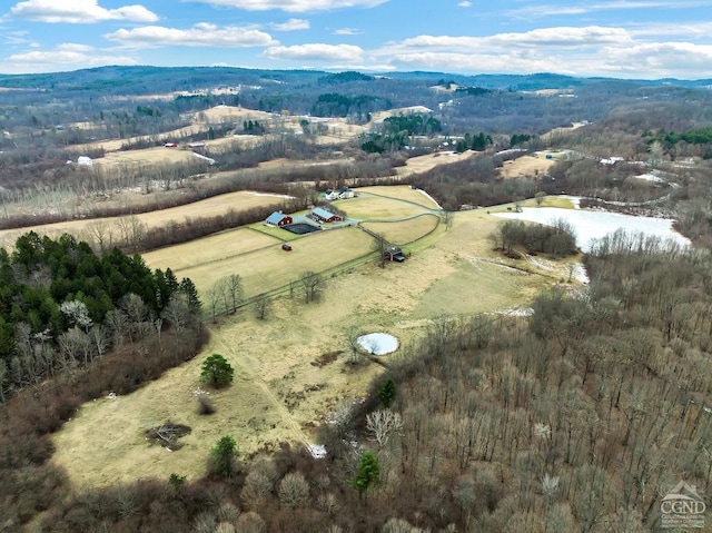 311 County Route 13, Old Chatham, NY 12136 - aerial view of sparsely populated area featuring a mountainous background