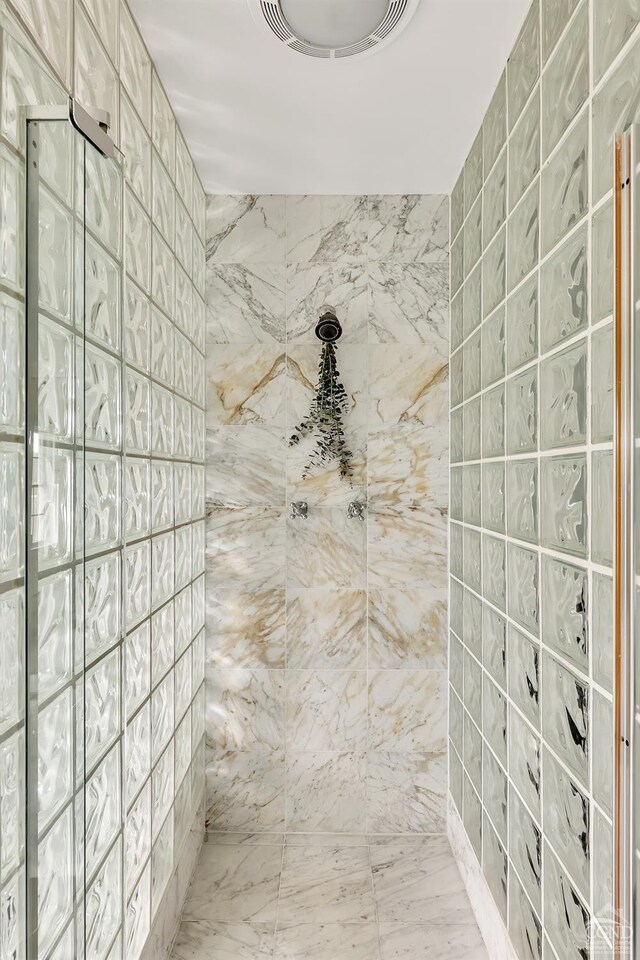 311 County Route 13, Old Chatham, NY 12136 - full bath featuring walk in shower and marble finish flooring