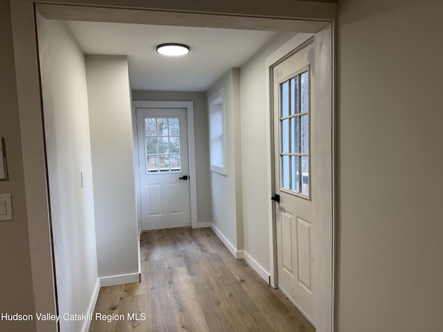 entryway featuring light hardwood / wood-style flooring