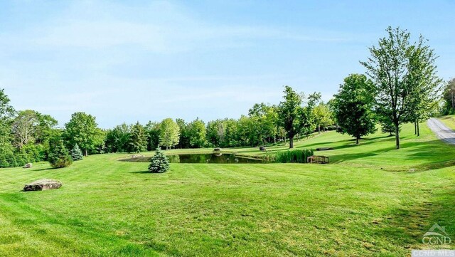 33 Elm Ridge Rd, Windham, NY 12496 - view of property's community with a water view, a lawn, and view of golf course