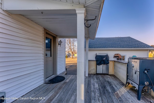 view of wooden deck