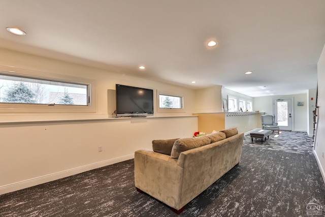 88 Gaby Ln, Hunter, NY 12442 - living area with baseboards, recessed lighting, and healthy amount of natural light