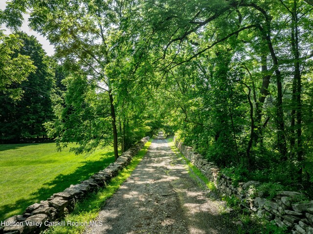 660-668 N Chodikee Lake Rd, Highland, NY 12528 - view of home's community featuring a forest view and a lawn