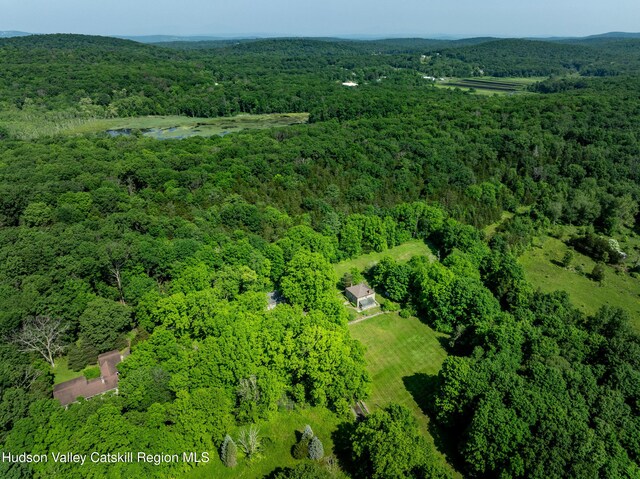 660-668 N Chodikee Lake Rd, Highland, NY 12528 - aerial view of property and surrounding area with a forest