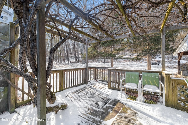 660-668 N Chodikee Lake Rd, Highland, NY 12528 - view of snow covered deck