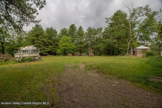 view of yard featuring a gazebo